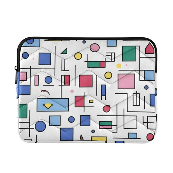 FORMRS 15"-15.6" Laptop Sleeve Protective Case Soft Carrying Quilted Computer Bag Cover, Colorful Cartoon Graphic