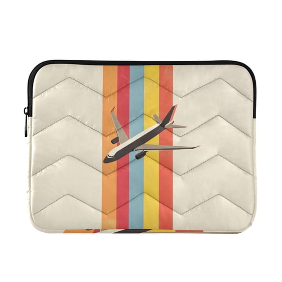 FORMRS 15-15.6 inch Laptop Sleeve Case Soft Carrying Quilted Computer Bag Cover, Colorful Plane