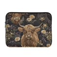 thumbnail image 1 of FORMRS 15"-15.6" Laptop Sleeve Protective Case Soft Carrying Quilted Computer Bag Cover, Cows and Flowers, 1 of 7