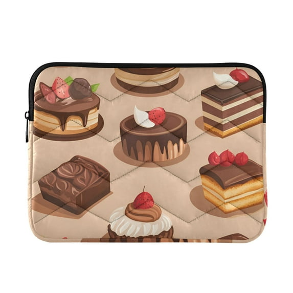 FORMRS 15-15.6 inch Laptop Sleeve Case Soft Carrying Quilted Computer Bag Cover, Creamy Cake