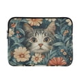 thumbnail image 1 of FORMRS 15-15.6 inch Laptop Sleeve Case Soft Carrying Quilted Computer Bag Cover, Flowers Cat, 1 of 7