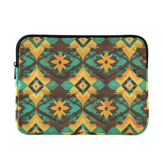 FORMRS 15-15.6 inch Laptop Sleeve Case Soft Carrying Quilted Computer Bag Cover, Geometric Patterns