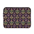 thumbnail image 1 of FORMRS 15-15.6 inch Laptop Sleeve Case Soft Carrying Quilted Computer Bag Cover, Gold and Purple Floral Pattern, 1 of 7