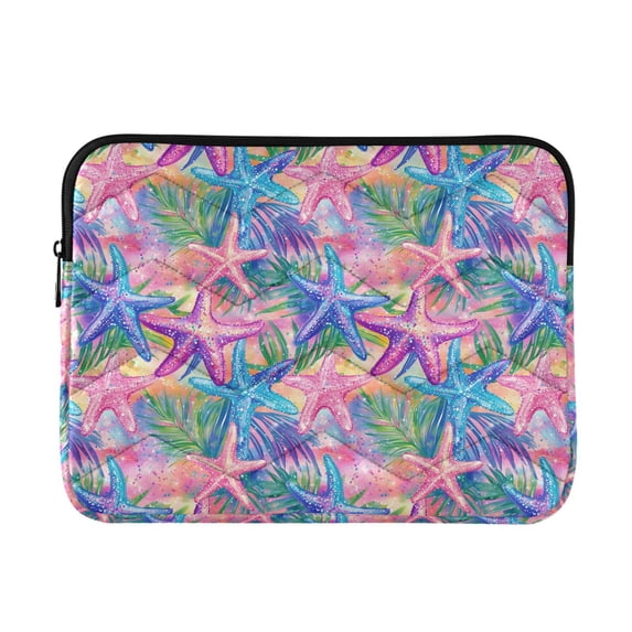 FORMRS 15"-15.6" Laptop Sleeve Protective Case Soft Carrying Quilted Computer Bag Cover, Gradient Starfish Pattern