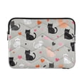 thumbnail image 1 of FORMRS 15-15.6 inch Laptop Sleeve Case Soft Carrying Quilted Computer Bag Cover, Gray Cartoon Pattern, 1 of 7