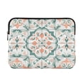 thumbnail image 1 of FORMRS 15-15.6 inch Laptop Sleeve Case Soft Carrying Quilted Computer Bag Cover, Green Geometric Pattern, 1 of 7