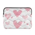 thumbnail image 1 of FORMRS 15-15.6 inch Laptop Sleeve Case Soft Carrying Quilted Computer Bag Cover, Hand Drawn Hearts, 1 of 7