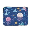 thumbnail image 1 of FORMRS 15"-15.6" Laptop Sleeve Protective Case Soft Carrying Quilted Computer Bag Cover, Light Pink Jellyfish, 1 of 7