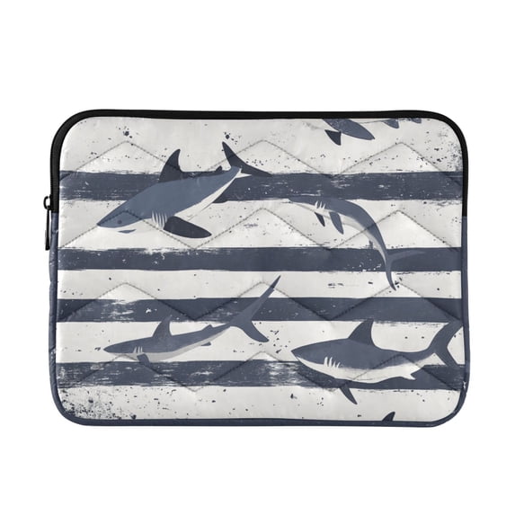 FORMRS 15"-15.6" Laptop Sleeve Protective Case Soft Carrying Quilted Computer Bag Cover, Light Sharks