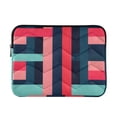 thumbnail image 1 of FORMRS 15-15.6 inch Laptop Sleeve Case Soft Carrying Quilted Computer Bag Cover, Navy Blue Stripes, 1 of 7