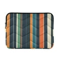 thumbnail image 1 of FORMRS 15-15.6 inch Laptop Sleeve Case Soft Carrying Quilted Computer Bag Cover, Navy Blue Stripes, 1 of 7