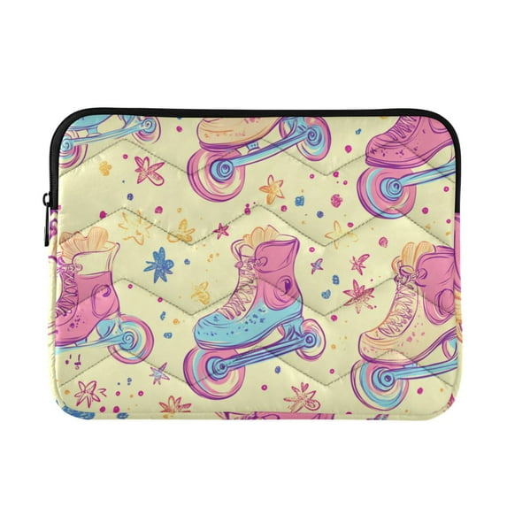 FORMRS 15-15.6 inch Laptop Sleeve Case Soft Carrying Quilted Computer Bag Cover, Neon Skates