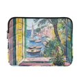 thumbnail image 1 of FORMRS 15-15.6 inch Laptop Sleeve Case Soft Carrying Quilted Computer Bag Cover, Ocean Boat, 1 of 7
