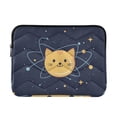 thumbnail image 1 of FORMRS 15"-15.6" Laptop Sleeve Protective Case Soft Carrying Quilted Computer Bag Cover, Orange Cat Planet, 1 of 7