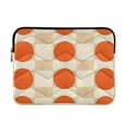 thumbnail image 1 of FORMRS 15-15.6 inch Laptop Sleeve Case Soft Carrying Quilted Computer Bag Cover, Orange Geometric Circles, 1 of 7