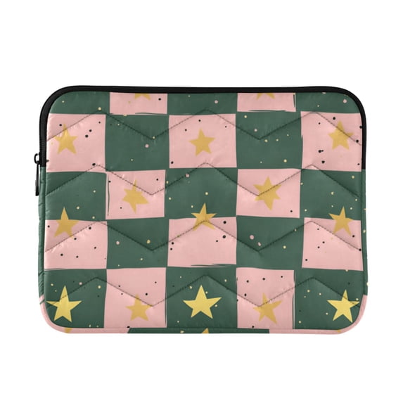 FORMRS 15-15.6 inch Laptop Sleeve Case Soft Carrying Quilted Computer Bag Cover, Pink Abstract