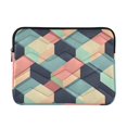 thumbnail image 1 of FORMRS 15-15.6 inch Laptop Sleeve Case Soft Carrying Quilted Computer Bag Cover, Pink Cubes, 1 of 7