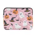 thumbnail image 1 of FORMRS 15"-15.6" Laptop Sleeve Protective Case Soft Carrying Quilted Computer Bag Cover, Pink Halloween Ghosts, 1 of 7