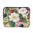 thumbnail image 1 of FORMRS 15-15.6 inch Laptop Sleeve Case Soft Carrying Quilted Computer Bag Cover, Pink Raspberries, 1 of 7