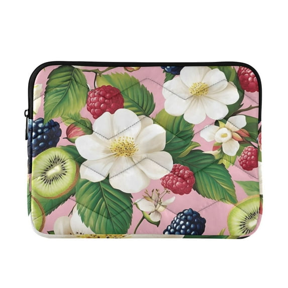 FORMRS 15-15.6 inch Laptop Sleeve Case Soft Carrying Quilted Computer Bag Cover, Pink Raspberries