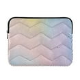 thumbnail image 1 of FORMRS 15-15.6 inch Laptop Sleeve Case Soft Carrying Quilted Computer Bag Cover, Pink Wavy Striped, 1 of 7