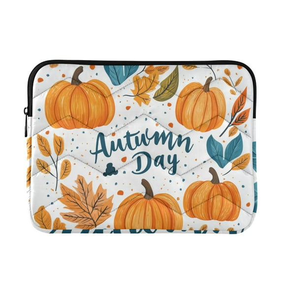 FORMRS 15-15.6 inch Laptop Sleeve Case Soft Carrying Quilted Computer Bag Cover, Pumpkins Pattern