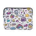thumbnail image 1 of FORMRS 15-15.6 inch Laptop Sleeve Case Soft Carrying Quilted Computer Bag Cover, Purple Doodle Pattern, 1 of 7