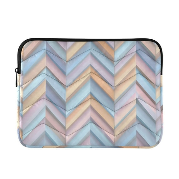 FORMRS 15-15.6 inch Laptop Sleeve Case Soft Carrying Quilted Computer Bag Cover, Purple Geometric