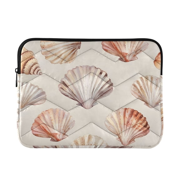FORMRS 15"-15.6" Laptop Sleeve Protective Case Soft Carrying Quilted Computer Bag Cover, Purple Seashell