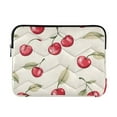 thumbnail image 1 of FORMRS 15-15.6 inch Laptop Sleeve Case Soft Carrying Quilted Computer Bag Cover, Red Cherry, 1 of 7