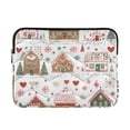 thumbnail image 1 of FORMRS 15-15.6 inch Laptop Sleeve Case Soft Carrying Quilted Computer Bag Cover, Red Nordic Christmas House, 1 of 7