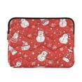 thumbnail image 1 of FORMRS 15-15.6 inch Laptop Sleeve Case Soft Carrying Quilted Computer Bag Cover, Red Snowman, 1 of 7