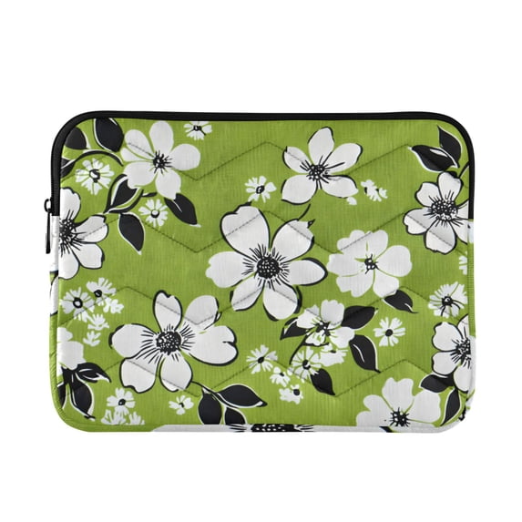 FORMRS 15"-15.6" Laptop Sleeve Protective Case Soft Carrying Quilted Computer Bag Cover, Retro Floral