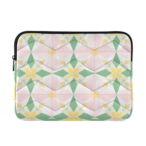 FORMRS 15"-15.6" Laptop Sleeve Protective Case Soft Carrying Quilted Computer Bag Cover, Retro Yellow Stars