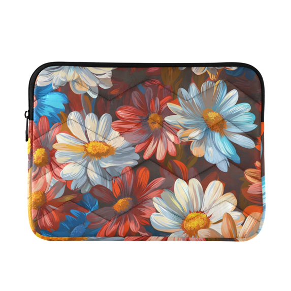 FORMRS 15-15.6 inch Laptop Sleeve Case Soft Carrying Quilted Computer Bag Cover, Vibrant Floral