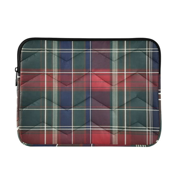 FORMRS 15-15.6 inch Laptop Sleeve Case Soft Carrying Quilted Computer Bag Cover, Warm Tartan Mosaic