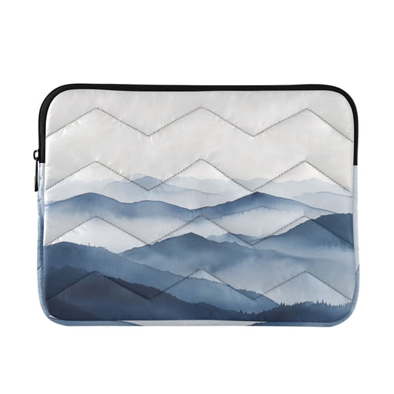 FORMRS 15-15.6 inch Laptop Sleeve Case Soft Carrying Quilted Computer Bag Cover, Watercolor Mountains