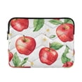thumbnail image 1 of FORMRS 15"-15.6" Laptop Sleeve Protective Case Soft Carrying Quilted Computer Bag Cover, White Apple Pattern, 1 of 7