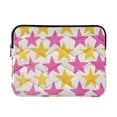 thumbnail image 1 of FORMRS 15-15.6 inch Laptop Sleeve Case Soft Carrying Quilted Computer Bag Cover, Yellow Pink Stars, 1 of 7