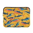 thumbnail image 1 of FORMRS 15"-15.6" Laptop Sleeve Protective Case Soft Carrying Quilted Computer Bag Cover, Yellow Sardines Pattern, 1 of 7