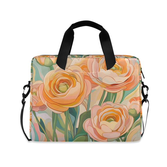 FORMRS 16" Laptop Bag Carrying Sleeve Case with Handle Travel Shoulder Briefcase, Abstract Floral Art