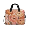 thumbnail image 1 of FORMRS 16" Laptop Bag Carrying Sleeve Case with Handle Travel Shoulder Briefcase, Abstract Orange Flowers, 1 of 8