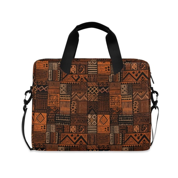 FORMRS 16" Laptop Bag Carrying Sleeve Case with Handle Travel Shoulder Briefcase, Abstract Tribal Pattern