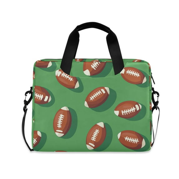 FORMRS 16" Laptop Sleeve Bag Carrying Case with Handle Travel Shoulder Briefcase, American Footballs