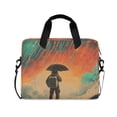 thumbnail image 1 of FORMRS 16" Laptop Bag Carrying Sleeve Case with Handle Travel Shoulder Briefcase, Astronaut in Rain, 1 of 8