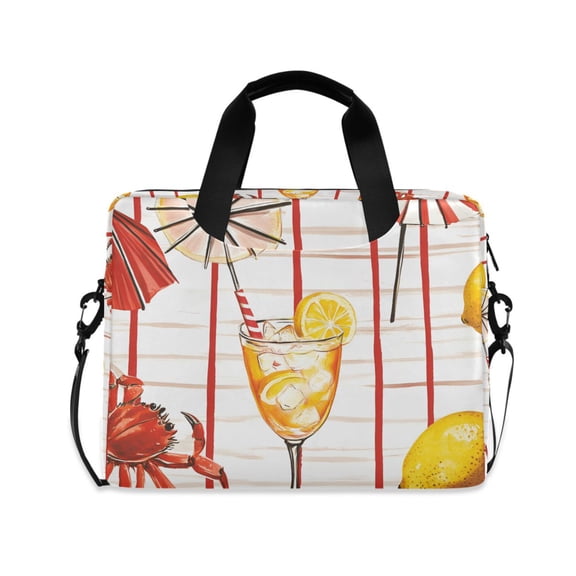 FORMRS 16" Laptop Bag Carrying Sleeve Case with Handle Travel Shoulder Briefcase, Beach Crab