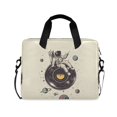 thumbnail image 1 of FORMRS 16" Laptop Sleeve Bag Carrying Case with Handle Travel Shoulder Briefcase, Beige Astronaut Planet, 1 of 8