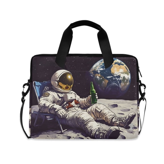 FORMRS 16" Laptop Sleeve Bag Carrying Case with Handle Travel Shoulder Briefcase, Beige Astronaut