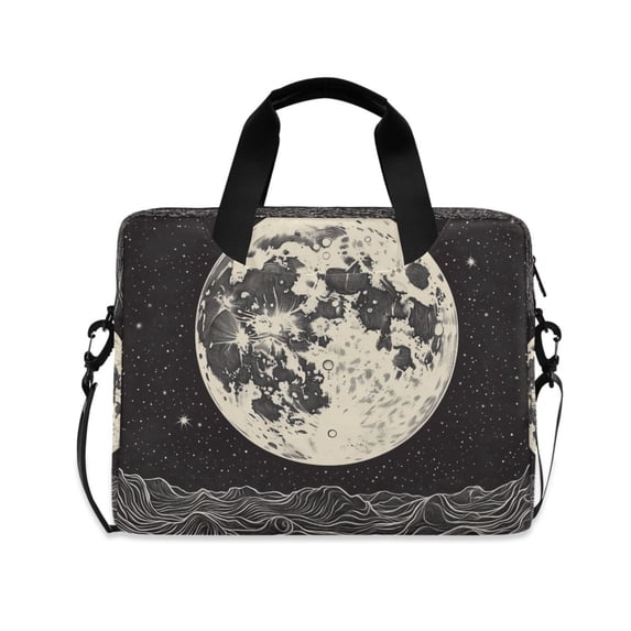 FORMRS 16" Laptop Bag Carrying Sleeve Case with Handle Travel Shoulder Briefcase, Beige Moon