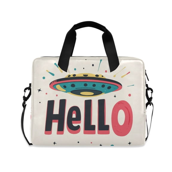 FORMRS 16" Laptop Bag Carrying Sleeve Case with Handle Travel Shoulder Briefcase, Beige UFO